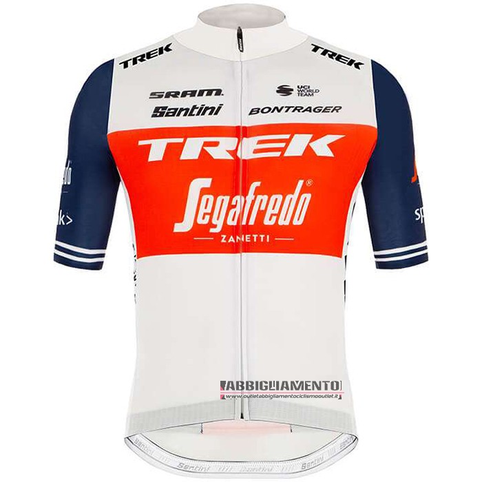 Abbigliamento Trek Segafredo 2020 Manica Corta e Pantaloncino Con Bretelle Bianco Scuro Blu - Clicca l'immagine per chiudere